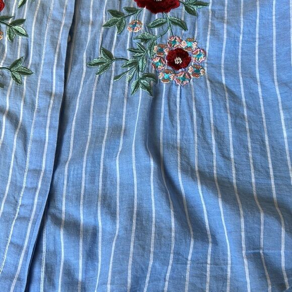 Picket Anthro brand button down shirt Sz L impeccable - Picture 9 of 9